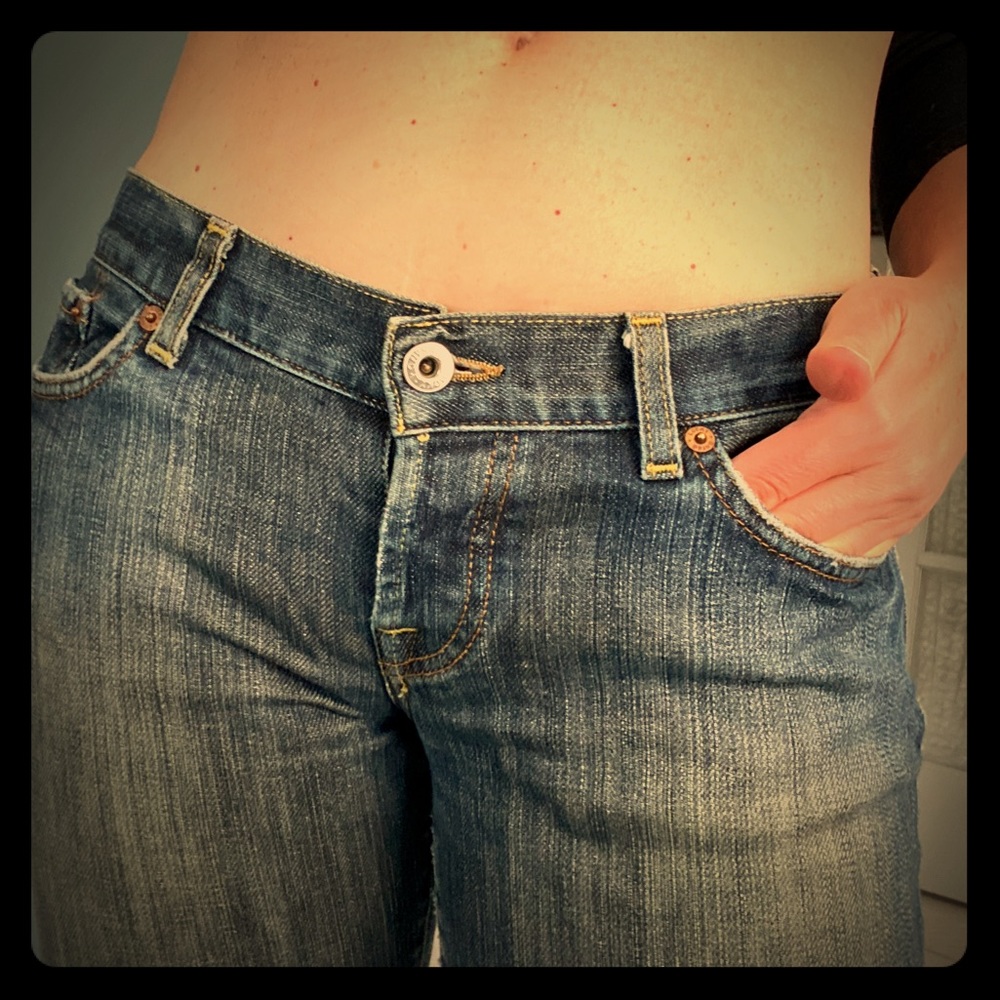 ☘️LUCKY BRAND Low Rise Button Fly Straight Leg 28